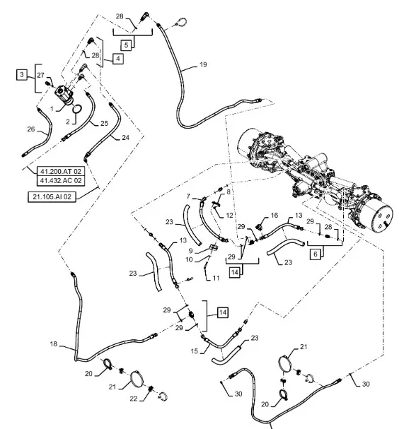 87401123 - Фитинг гидравл. T8T8./Mg.